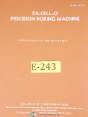 Ex-cell-o-Ex-cell-o Style 1212-A, Precision Boring Machine Operations Maint & Parts Manual-1212-A-Style-01